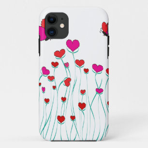 Hearts and Butterflies Valentine Love iPhone 11 Case