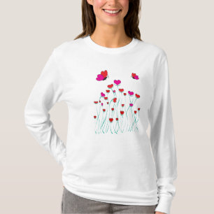 Hearts and Butterflies Valentine Love T-Shirt