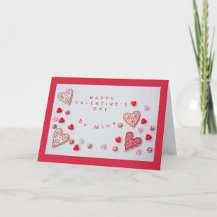 Hearts and Candy Valentine Holiday Card