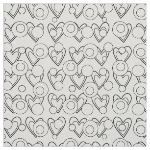 Hearts and Circles Fabric