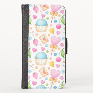 Hearts and Cupcakes Delightful Watercolor Pattern Case