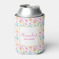 Hearts and Cupcakes Watercolor Pattern Baby Shower