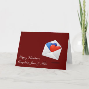 Hearts and Cupids Holiday Card