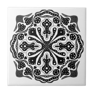 Hearts and Dots Ceramic Tile