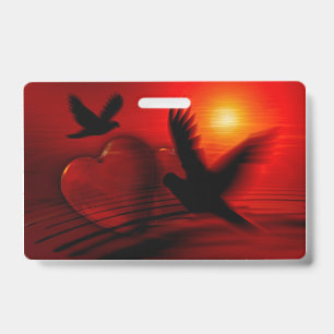 Hearts and Doves ID Badge