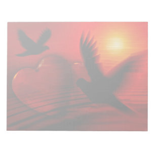 Hearts and Doves Notepad