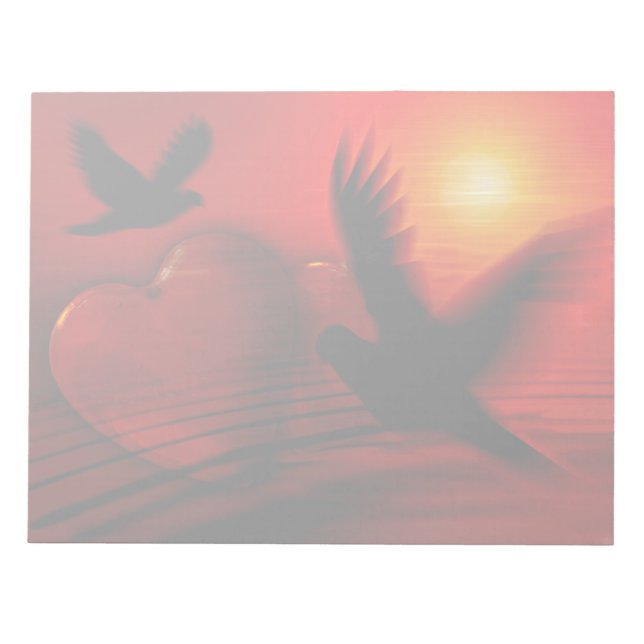 Hearts and Doves Notepad (Front)