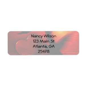 Hearts and Doves Return Address Label