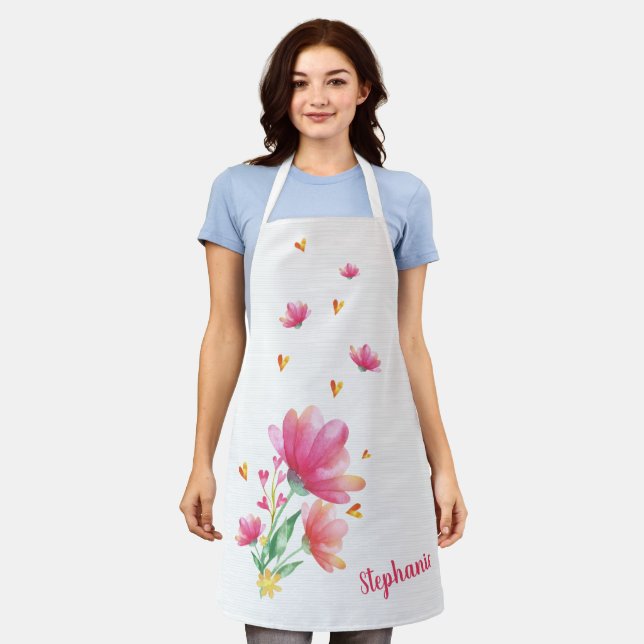 Hearts and Flowers Apron (Worn)