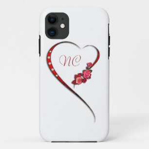Hearts and flowers iPhone 11 case