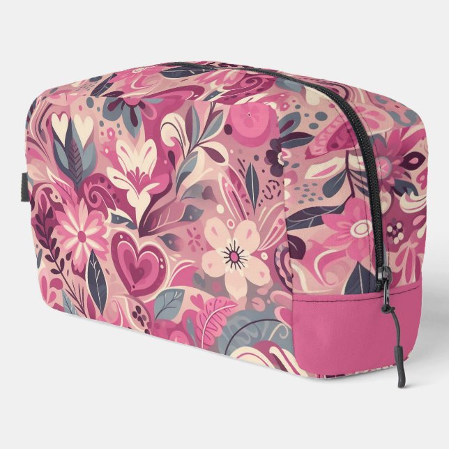 Hearts and Flowers Dopp Kit (Right Corner)