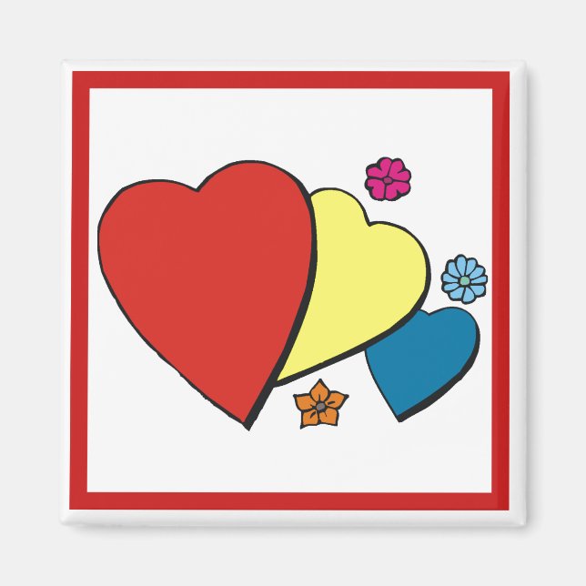 Hearts and Flowers- Magnet (Front)