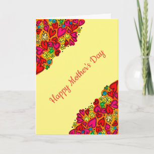 Hearts and Flowers Mother's Day Card