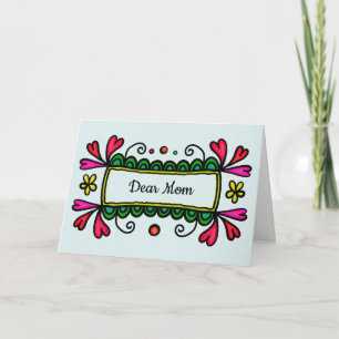 Hearts and Flowers Mother's Day Card