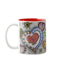Hearts and Flowers Mug