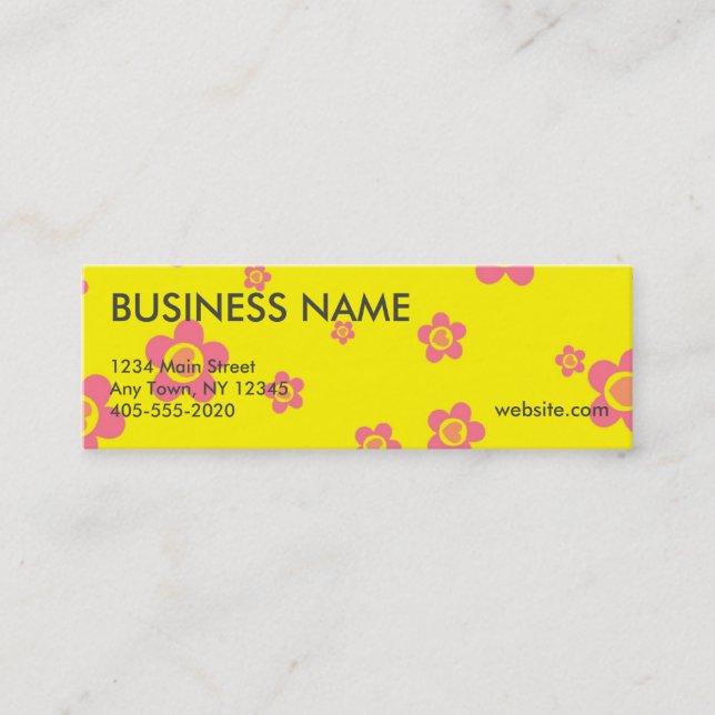 Hearts and Flowers Professional mini cards (Front)