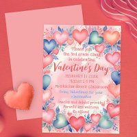 Hearts and Flowers Valentine's Day School Party