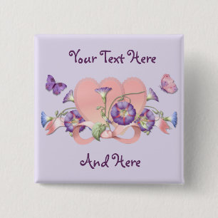Hearts and Glory 15 Cm Square Badge