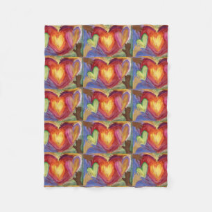 Hearts and Hands Love Baby Fleece Throw Blanket