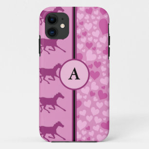 hearts and horses iPhone 11 case