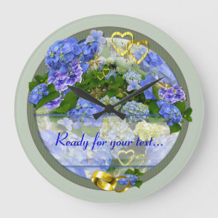 Hearts and Hydrangeas ~ Clock