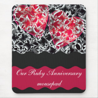 Hearts and lace mouse pad