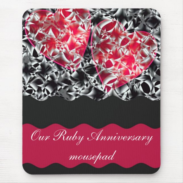 Hearts and lace mouse pad (Front)