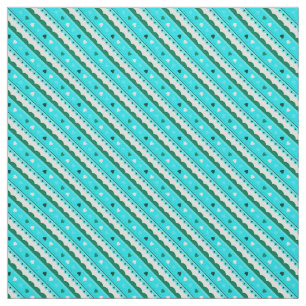 Hearts and Lace Pattern Fabric/Green Fabric
