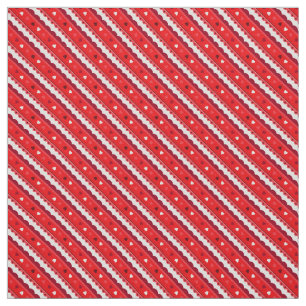 Hearts and Lace Pattern Fabric/Red Fabric