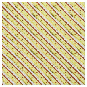 Hearts and Lace Pattern Fabric/Yellow Fabric