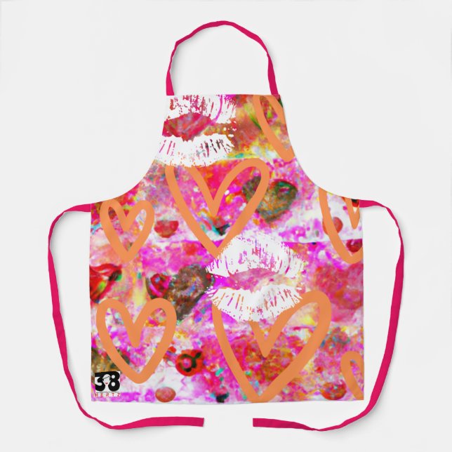 Hearts and Lips Apron (Front)