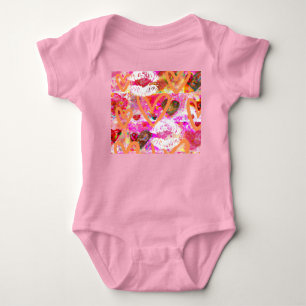 Hearts and Lips Baby Bodysuit