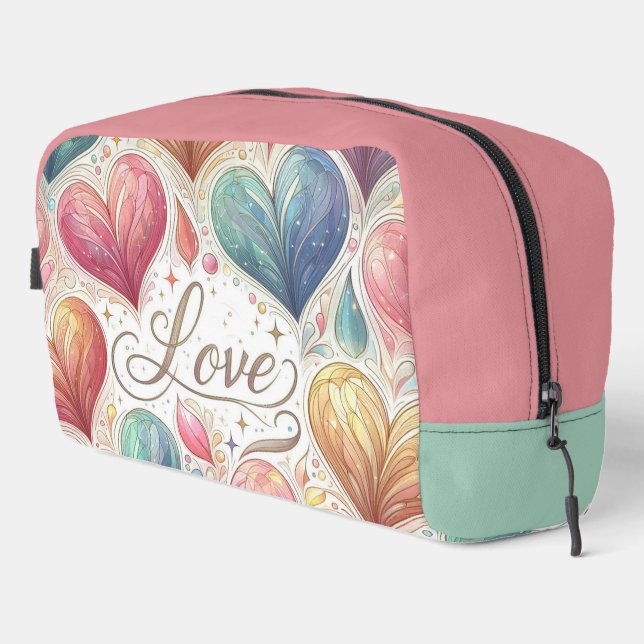 Hearts and Love Dopp Kit (Right Corner)