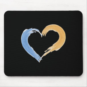 Hearts And Love For Ukraine Europe Brush Stroke Pa Mouse Pad
