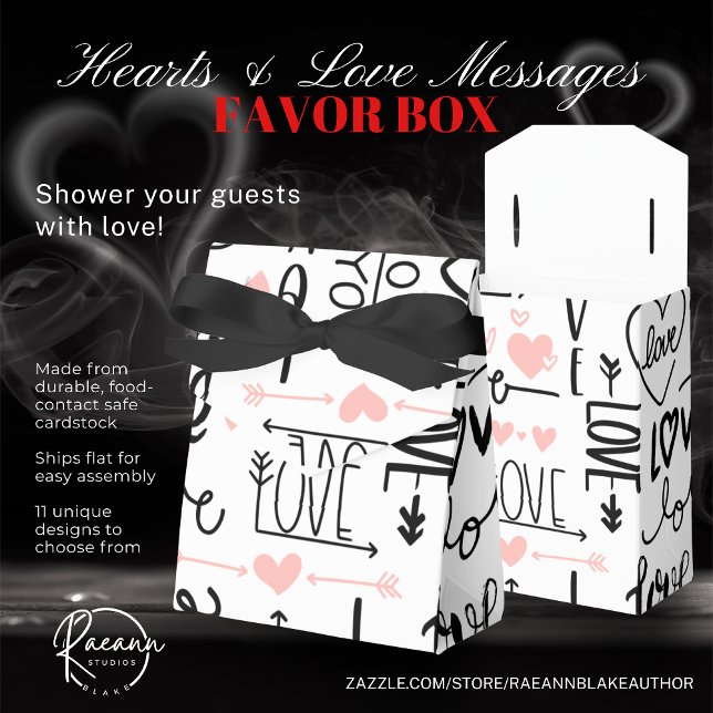 Hearts and Love Messages Favour Box (Creator Uploaded)