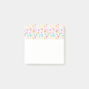  Hearts and Muffins Delightful Watercolor Pattern Post-it Notes
