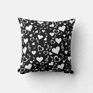 Hearts and Music Notes Cushion