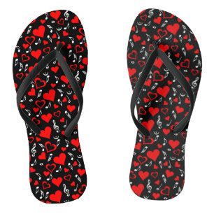 Hearts and Music Notes Thongs