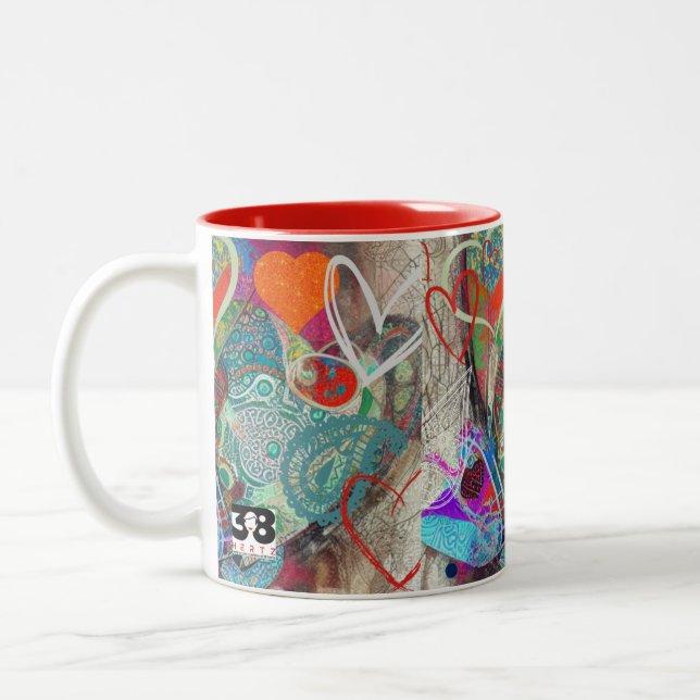 Hearts and Paisley Mug (Left)