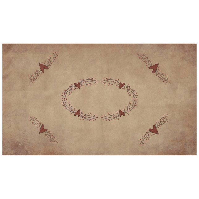 Hearts And Pip Berry Tablecloth Largest (Front (Horizontal))