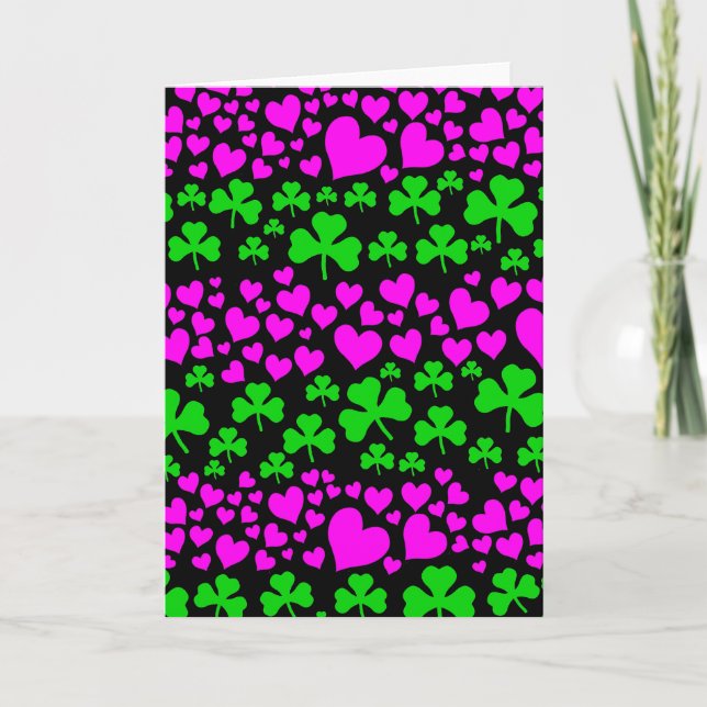 hearts and shamrocks card (Front)