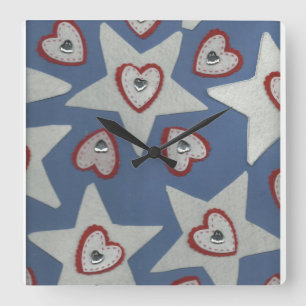Hearts and Stars Clock