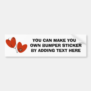 Hearts and Stethoscope T-shirts and Gifts Bumper Sticker