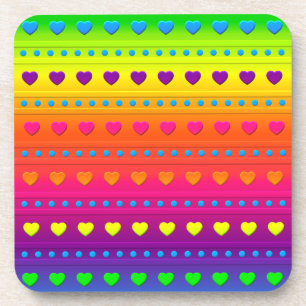 Hearts and Stripes DRINK COASTER