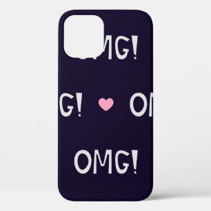 Hearts and the letterings seamless pattern iPhone 12 case