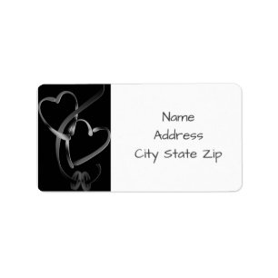 ***HEARTS AND WEDDING RINGS**** ADDRESS LABEL
