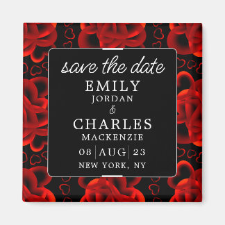 Hearts Aplenty Elegant Wedding Magnet