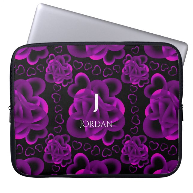 Hearts Aplenty Pattern Laptop Sleeve (Front)