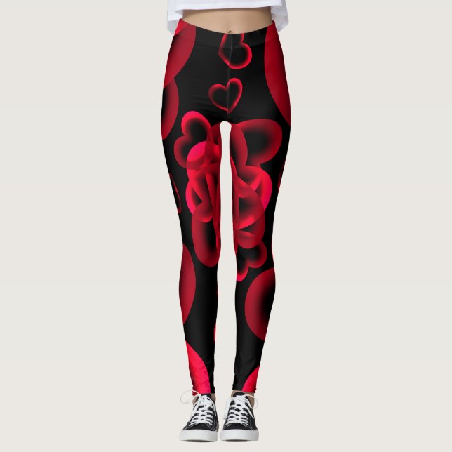 Hearts Aplenty Pattern Leggings (Front)