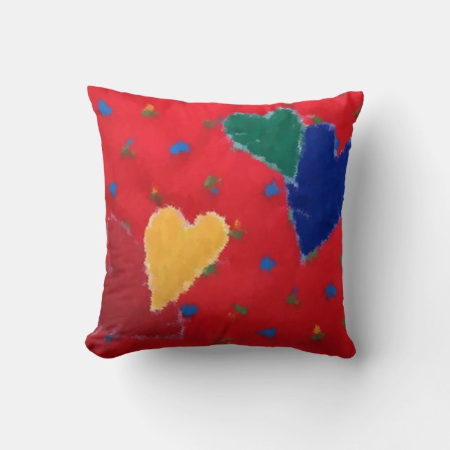 Hearts Applique Cushion (Front)